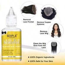 Goiple 9pcs Melting Spray Kit Lace Melting Spray For GlueLess Wigs, Waterproof Lace Glue Extra Hold For Lace Front, Adhesive Remover, Hair Wax Stick Strong Hold Edge Control Gel With Edge Brush, Elastic Hair Band, HD Wig Caps - 60毫升 - 查看 7