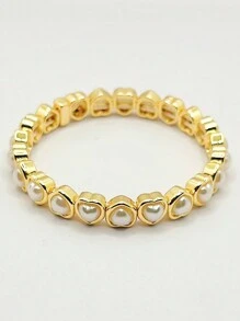 时尚跨境心形弹力手链女士彩色手镯情人节礼物情人 - 鑲鑽桃心手鍊 - 查看 22