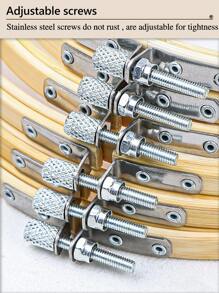 10 peças/conjunto de bastidor de ponto cruz bordado de bambu cáqui e verde, artesanato faça você mesmo, pode ser usado como decoração de casa, enfeite de Halloween e Natal, chaveiro de telefone, pingente de bolsa, decoração de mesa, pingente de carro