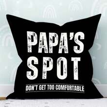 1 pieza Almohada decorativa, diseño de lunares divertido de Abuelo/Papá, funda de almohada de terciopelo durazno, funda de almohada cuadrada, regalo de Navidad, decoración del hogar, decoración de habitación, decoración de oficina, decoración de sala de estar, decoración de sofá (sin relleno de almohada)