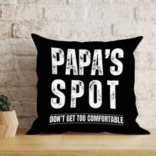 1 pieza Almohada decorativa, diseño de lunares divertido de Abuelo/Papá, funda de almohada de terciopelo durazno, funda de almohada cuadrada, regalo de Navidad, decoración del hogar, decoración de habitación, decoración de oficina, decoración de sala de estar, decoración de sofá (sin relleno de almohada)