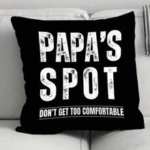 1 pieza Almohada decorativa, diseño de lunares divertido de Abuelo/Papá, funda de almohada de terciopelo durazno, funda de almohada cuadrada, regalo de Navidad, decoración del hogar, decoración de habitación, decoración de oficina, decoración de sala de estar, decoración de sofá (sin relleno de almohada)