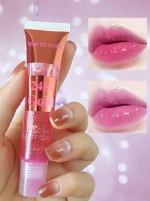 1 buah Minyak Bibir Berubah Warna dengan Lapisan Emas, Melembapkan & Menutrisi, Berubah Warna, Menyamarkan Garis-Garis Bibir, Perawatan Bibir Anti-Pengelupasan - Berwarna merah muda - View 2