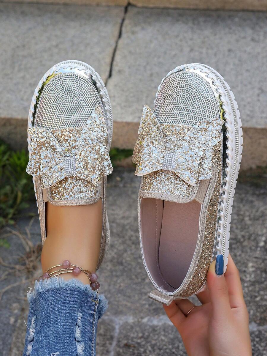 Zapatos deportivos de ocio con costuras retro para mujer, transpirables, cómodos, suaves y con amortiguación que aumentan la altura, ideales para senderismo, actividades al aire libre, vacaciones y escalada en primavera y verano - Dorado - Ver 1