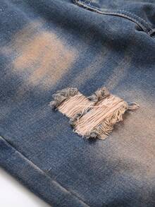 Tween Boys Pocket Ripped Casual Jeans - Dark Wash - View 3