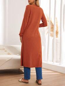 Women's Elegant Pocket Long Cardigan Sweater, Hot For Spring & Autumn