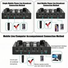 V8S Soundkarte mit Stimmveränderungseffekten, perfekt für PC-Aufnahmen, Gesang, Streaming und Gaming (500mAh Batterie)