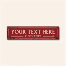 1pc Customized Street Road Sign Metal Wall Art, Personalized Text Arrow Direction Sign, Outdoor Decor, Home Decor, Bedroom Decor, 16"X4",Outdoor Living Inspo