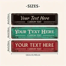 1pc Customized Street Road Sign Metal Wall Art, Personalized Text Arrow Direction Sign, Outdoor Decor, Home Decor, Bedroom Decor, 16"X4",Outdoor Living Inspo