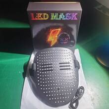 Led Mask With Gesture Sensing Transforming, Light Up Luminous Digital Glow Mask For Halloween Rave Dj Party Masquerade - Gesture-sensing Light-emitting Mask - View 8