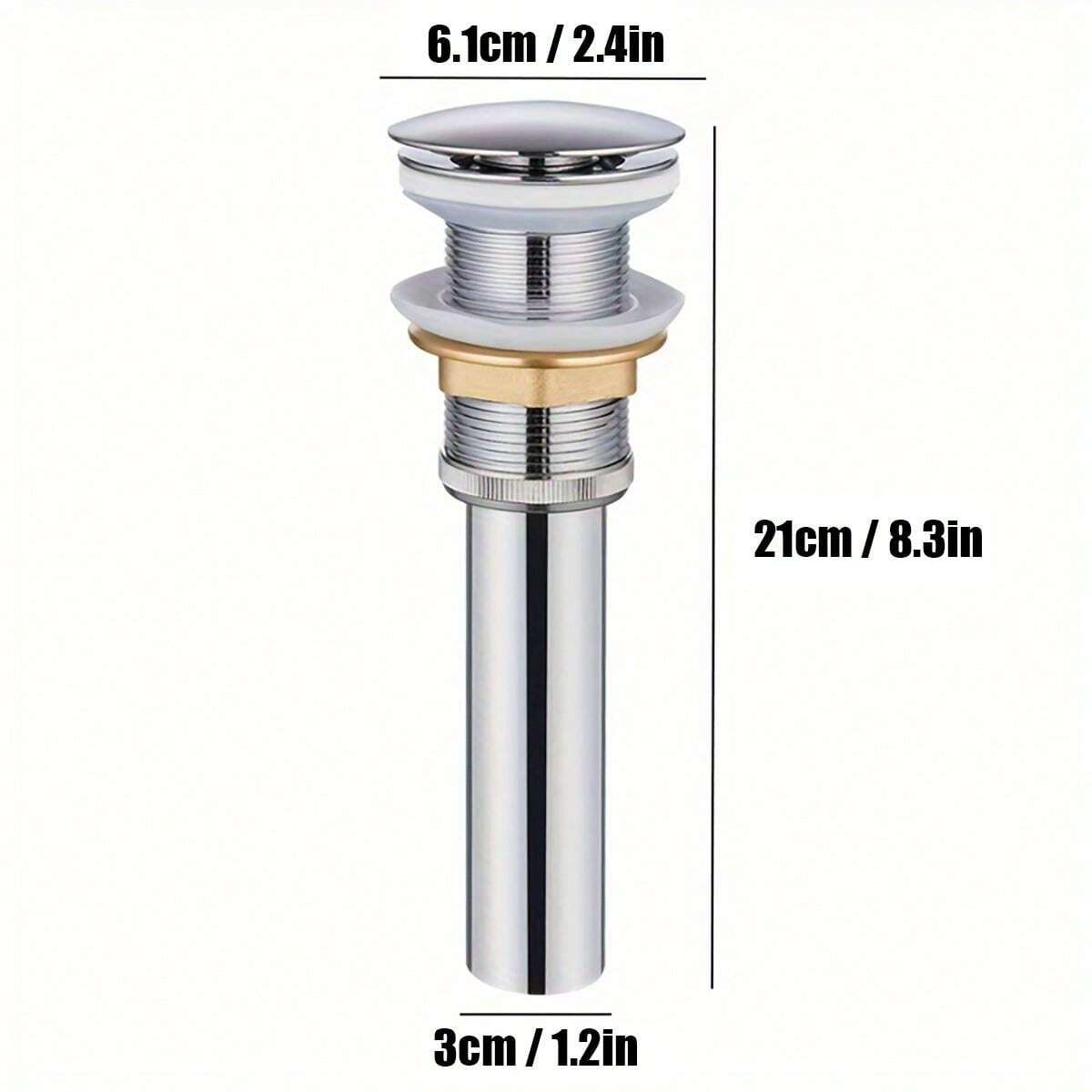 Stainless Steel Bathroom Sink Drain Set With Bouncing & Lifting Basket - Bathroom Faucet Vessel ...