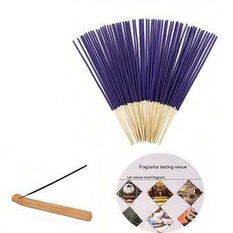 40/100支薰衣草香薰棒，天然木质，22厘米/8.7英寸竹棒，适用于瑜伽冥想、舒缓压力、家居香氛疗法，是生日、毕业、家居装饰、圣诞节装饰、房间装饰、圣诞礼物等的完美之选。