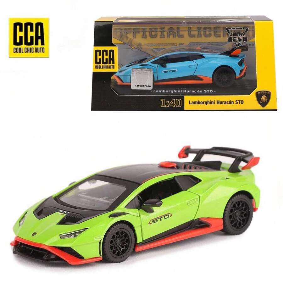 RMZ 仿真1：40合金兰博基尼Huracan STO跑车模型儿童玩具车摆件回力车模型男孩玩具生日礼物 - 彩色 - 查看 1
