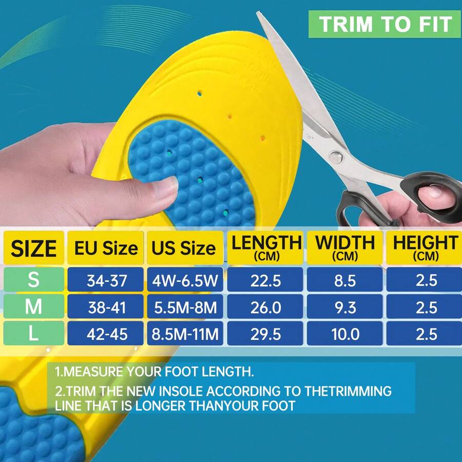 Men's Memory Foam Insoles, Work Boot Insoles, Running Shoes, Hiking