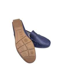 Women's Classic Social Comfortable Casual Leather Loafers - 水鴨藍 - 查看 3