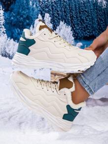 Women's Winter Casual Sports Thick Sole Anti-Slip Warm Shoes