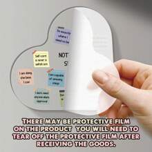 1 件自我激励牌匾装饰，办公室亚克力心形礼物，用于治疗心理健康印刷装饰学校咨询办公室桌面艺术装饰 - 彩色 - 查看 3