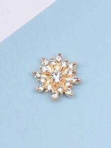 10 件闪亮雪花圆顶形水钻纽扣，带金属底座和闪光饰面，适用于 DIY 工艺品、服装、鞋子、箱包和配饰 - 非常适合装饰和增添优雅 - 彩色 - 查看 10