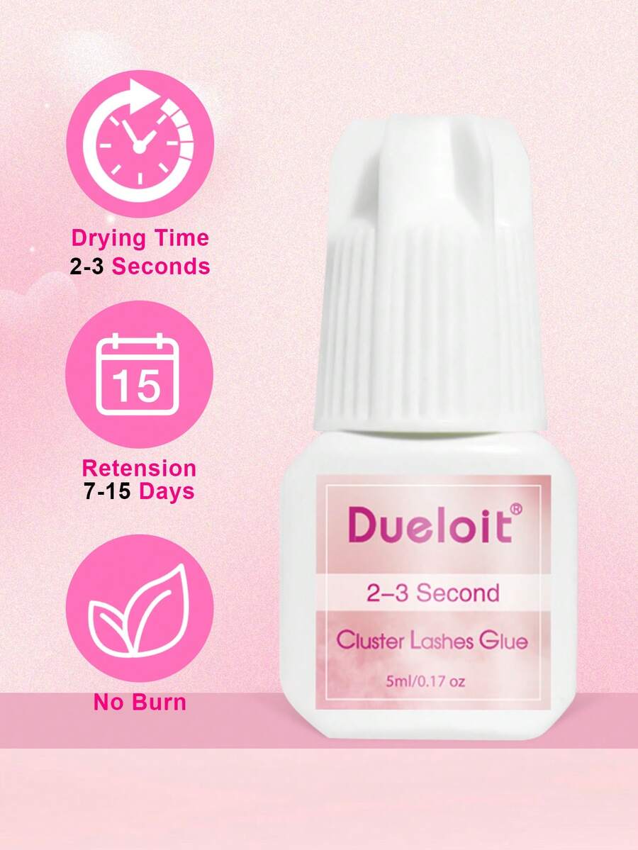 Black Individual Cluster Lash Extension Glue, With Tweezers Sensitive