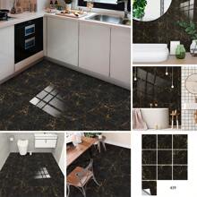 10 pièces/set Autocollant de sol imperméable de style marbre moderne en PVC à décoller et coller. Décalcomanies de sol pour la décoration de la maison, autocollants, décoration murale, décalcomanies vinyle pour la décoration de la maison, articles de décoration de printemps pour rafraîchir votre maison, autocollants de décoration Rama, cadeaux pour anniversaire et remise de diplôme