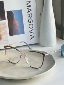 Women's SQUARE Modern Glasses Frame 68337 - 淺藍色 - 查看 4