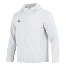 Under Armour Men's Jacket 2026 Spring New Arrival Sporty Casual Simple Basic Fleece Hooded Jacket 22600401-009 - Grey - View 6