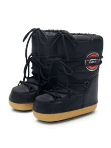 Women's Waterproof Snow Boots, Anti-Slip, Thermal Insulated Winter Boots - Black - View 2