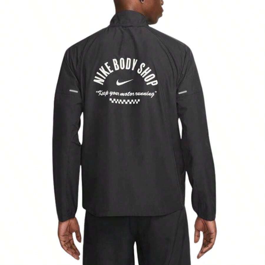 Nike DriFit Miler Running Zip Up Jacket Black Mode en ligne SHEIN