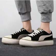 Puma Contrast Color Lace-Up Fashionable Versatile Chunky-Sole Retro Platform Sneakers