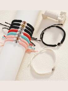 1 Stück personalisierte Foto-Projektions-Armband, rundes Projektions-Foto-Armband, buntes geflochtenes Projektions-Armband, geschlechtsneutrales Design, geeignet für Männer, Frauen, Paar, Familie, Freunde und Haustiere. Weihnachten, Halloween, Muttertag, Vatertag, Valentinstag und Geburtstagsgeschenk