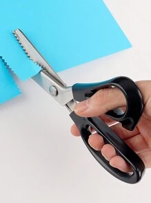 1 chiếc kéo răng cưa, thích hợp cho DIY, may vá, vải, da, cắt giấy và trang trí - Nhiều màu - Xem 7