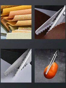 1 chiếc kéo răng cưa, thích hợp cho DIY, may vá, vải, da, cắt giấy và trang trí - Nhiều màu - Xem 3