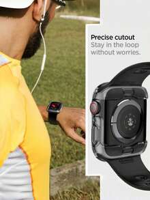 2 件装透明边框保护壳，兼容 Series 10/9/SE/8/7/6/5/4（40mm/41mm/44mm/45mm/42mm/46mm）。全包式透明保护壳，TPU 高清超薄外壳，高灵敏度软质高清屏幕保护膜，全方位防摔。 - 無色 - 查看 4