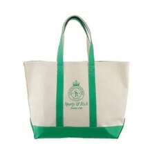 Sporty & Rich Bolso de mano con logo de corona, color verde natural - Beis - Ver 2