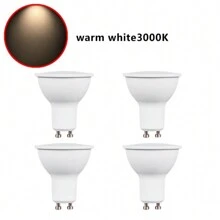 4pcs/10pcs GU10 LED Bulb Replacement Light Source, AC220-240V, Cool White 6500K Or Warm White 3000K, Suitable For Bedroom, Study, Corridor, Indoor Lighting
