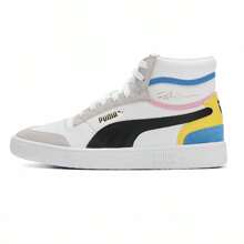 Puma Contrast Color Lace-Up Casual Versatile Fashion High-Top Sneakers, Suitable For Everyday Wear