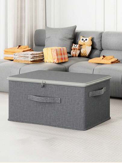 1 件可折叠可洗阳离子纯色多功能带盖收纳盒，适用于衣服、床上用品、防尘防水衣柜收纳盒装饰品装饰节日装饰房间装饰家居装饰卧室装饰卧室、收纳盒、家居收纳、女式白色 T 恤、女式黑色裤子、女士冬装、连衣裙、