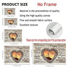 1 件家居装饰，高清家居装饰墙艺术，无框帆布画 - 心痛墙饰 - 我仍然相信印花 - 客厅和卧室装饰 - 送给她/他的节日礼物 - 彩色 - 查看 9