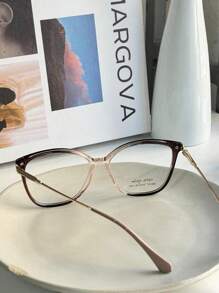 Women's SQUARE Modern Glasses Frame 68337 - Rượu sâm banh - Xem 5