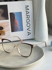 Women's SQUARE Modern Glasses Frame 68337 - Rượu sâm banh - Xem 4