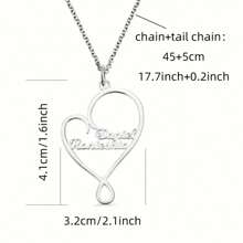 Collar con nombre personalizado Amor eterno Collar con nombre en inglés personalizado para mujer, admite de 1 a 8 letras, regalo familiar