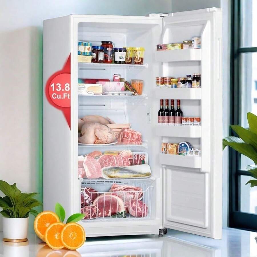 TECHOMEY Techomey Upright Freezer 13.8 Cu Ft, Convertible Freezer ...