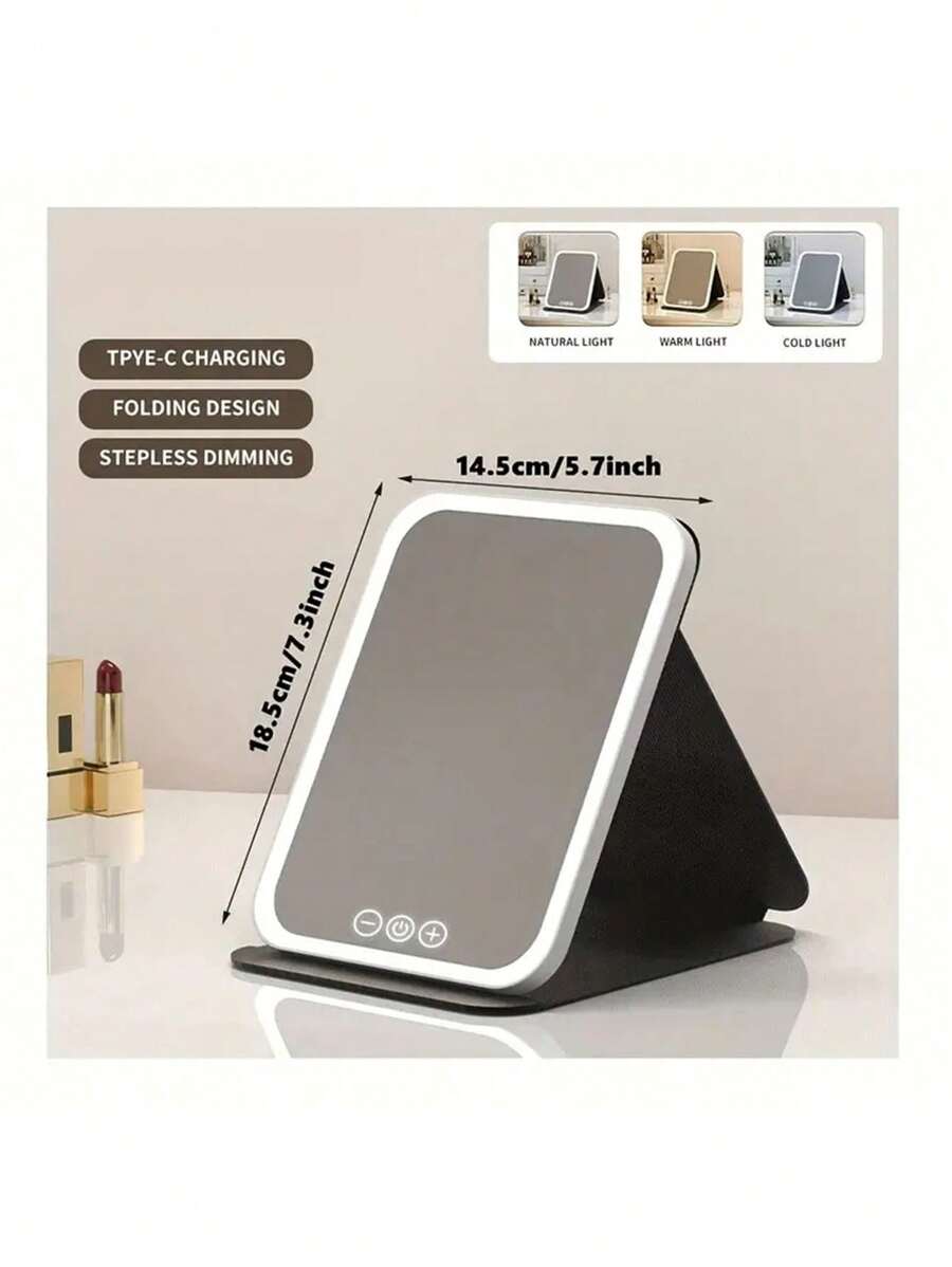 Lighted Makeup Mirror, Portable Illuminated Beauty Mirror, 3 Color