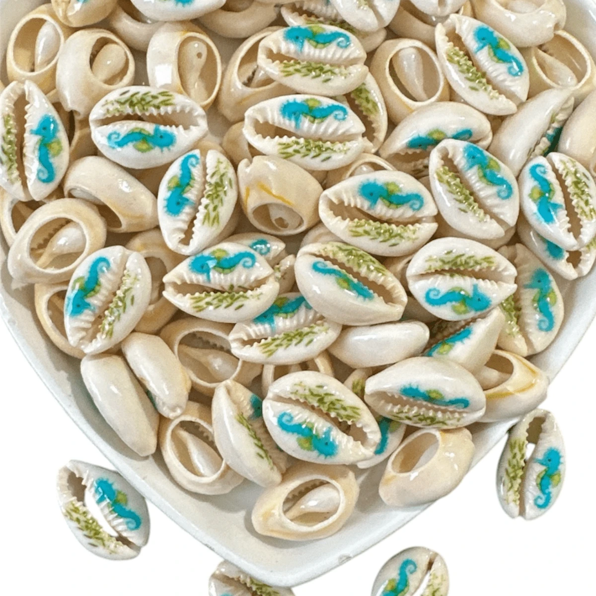 20pcs Natural Sea Shells Painted Seahorse - Nhiều màu - Xem 1