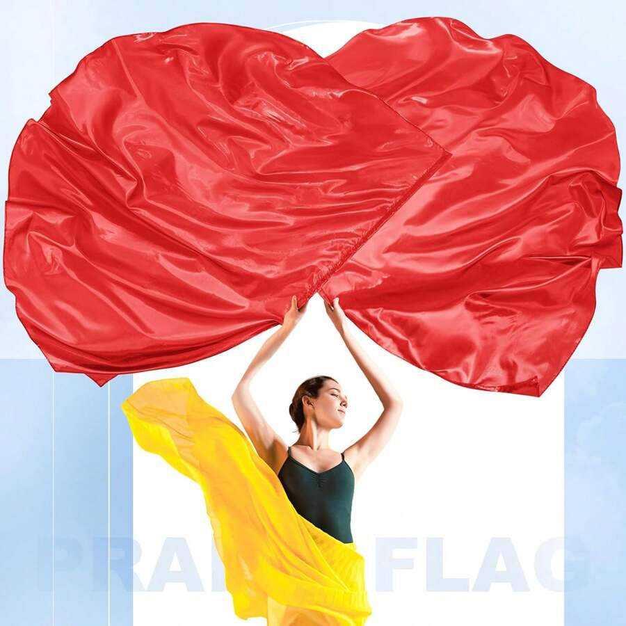 1pc 1 Light Dance Flag Dance Accessories Dance Solid Color Flag