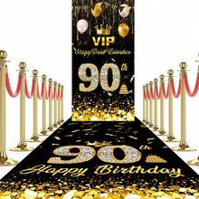 2szt. Czarno-złota rama drzwi urodzinowych, materiały dekoracyjne na drzwi urodzinowe, tło do fotografii urodzinowej, znak tła, dekoracja domu na przyjęcie urodzinowe na zewnątrz