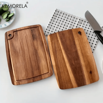 1pc Wooden Tray, Suitable For Breakfast, Snacks, Bread, Cake, Salad, Tabletop Decor, Tea Tray, Food, Fruit, Cheese, Christmas Decor, Coffee Table Base, Food Storage Tray, For Holidays, Birthday, Harvest Festival, Thanksgiving, New Year, Valentine's Day, Candle Decoration, For Home, Restaurant And Outdoor Use