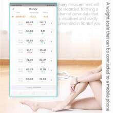 Multi-Function Smart Body Fat And Weight Scale, Bathroom Digital Scale With Tempered Glass Wide Platform, Precise & Safe, Large Digits, Easy-Read Electronic Scale, LCD Display, 390lbs Capacity Bathroom Weight Scale, Connects To Mobile Devices To Receive Real-Time Data, Suitable For Home, Fitness, Outdoor - No Batteries Included - Size: 10.2 Inches * 10.2 Inches - View 5