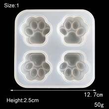 1pc Cat Paw Silicone Mold, Cute Cat Claw DIY Epoxy Resin Moldmaking Accessory - Multicolor - View 12