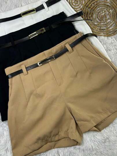 kit 3 short alfaiataria moda feminina